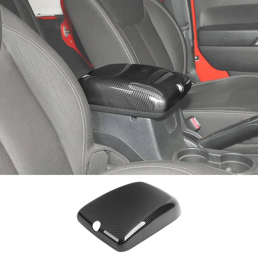 For 2011-2018 Jeep Wrangler JK Center Console Armrest Box Pad Cover Trim Decor - Image 12