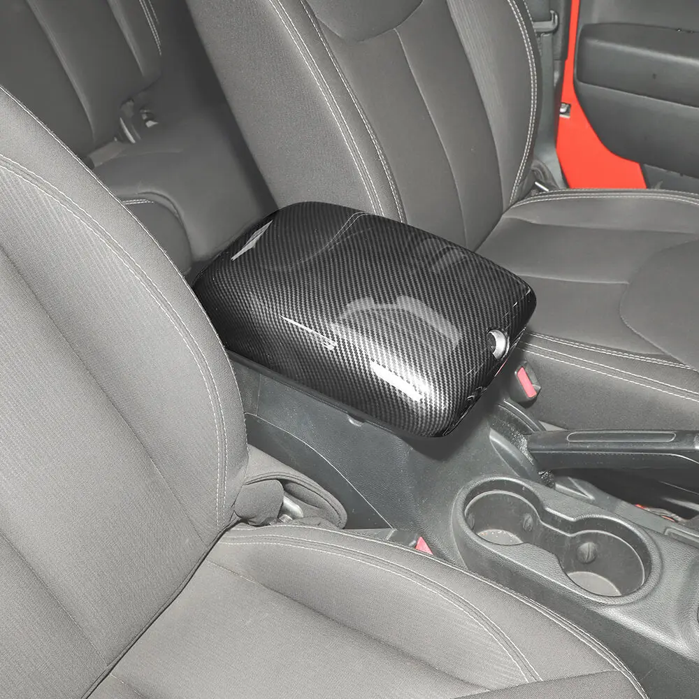 For 2011-2018 Jeep Wrangler JK Center Console Armrest Box Pad Cover Trim Decor - Image 3