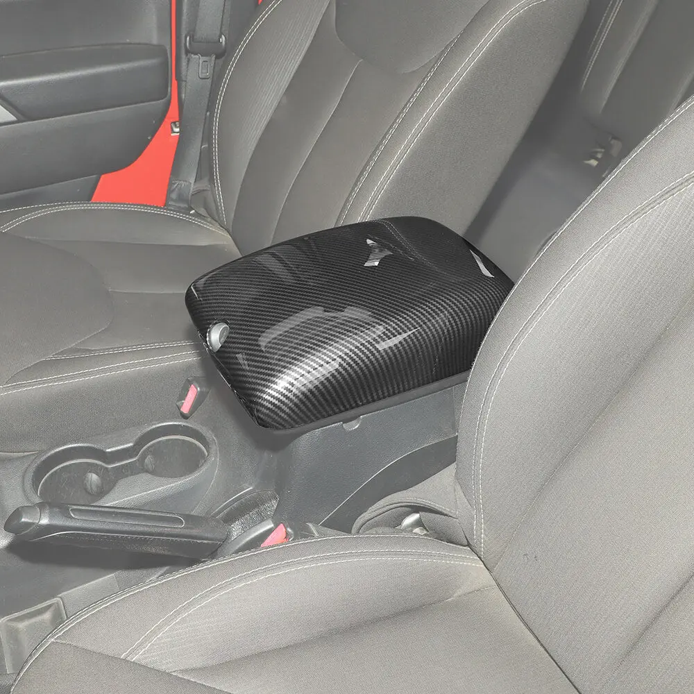 For 2011-2018 Jeep Wrangler JK Center Console Armrest Box Pad Cover Trim Decor - Image 4