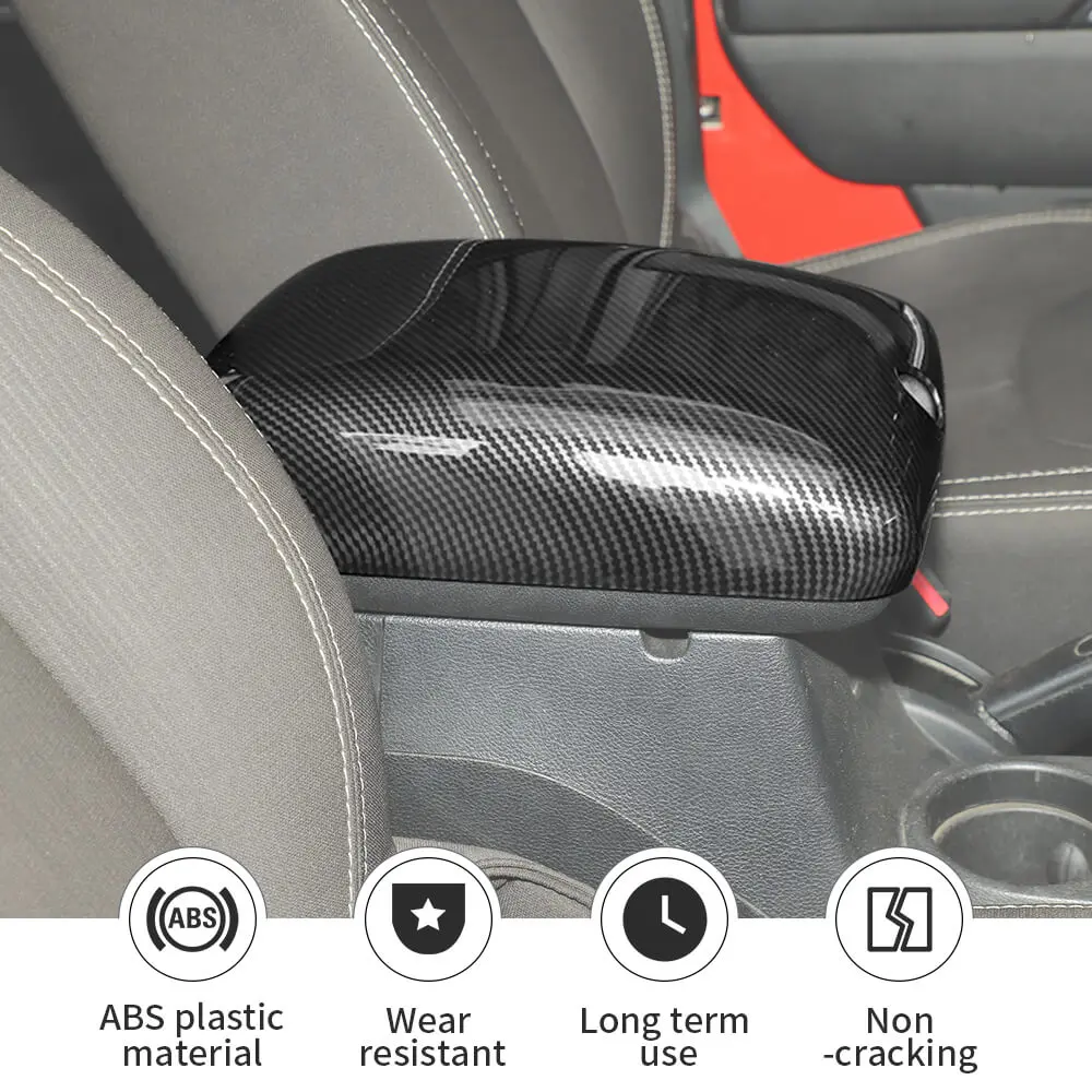 For 2011-2018 Jeep Wrangler JK Center Console Armrest Box Pad Cover Trim Decor - Image 6