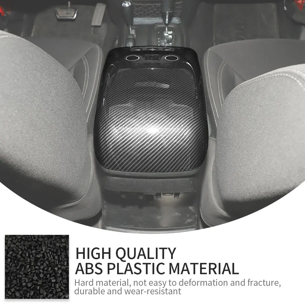 For 2011-2018 Jeep Wrangler JK Center Console Armrest Box Pad Cover Trim Decor - Image 7