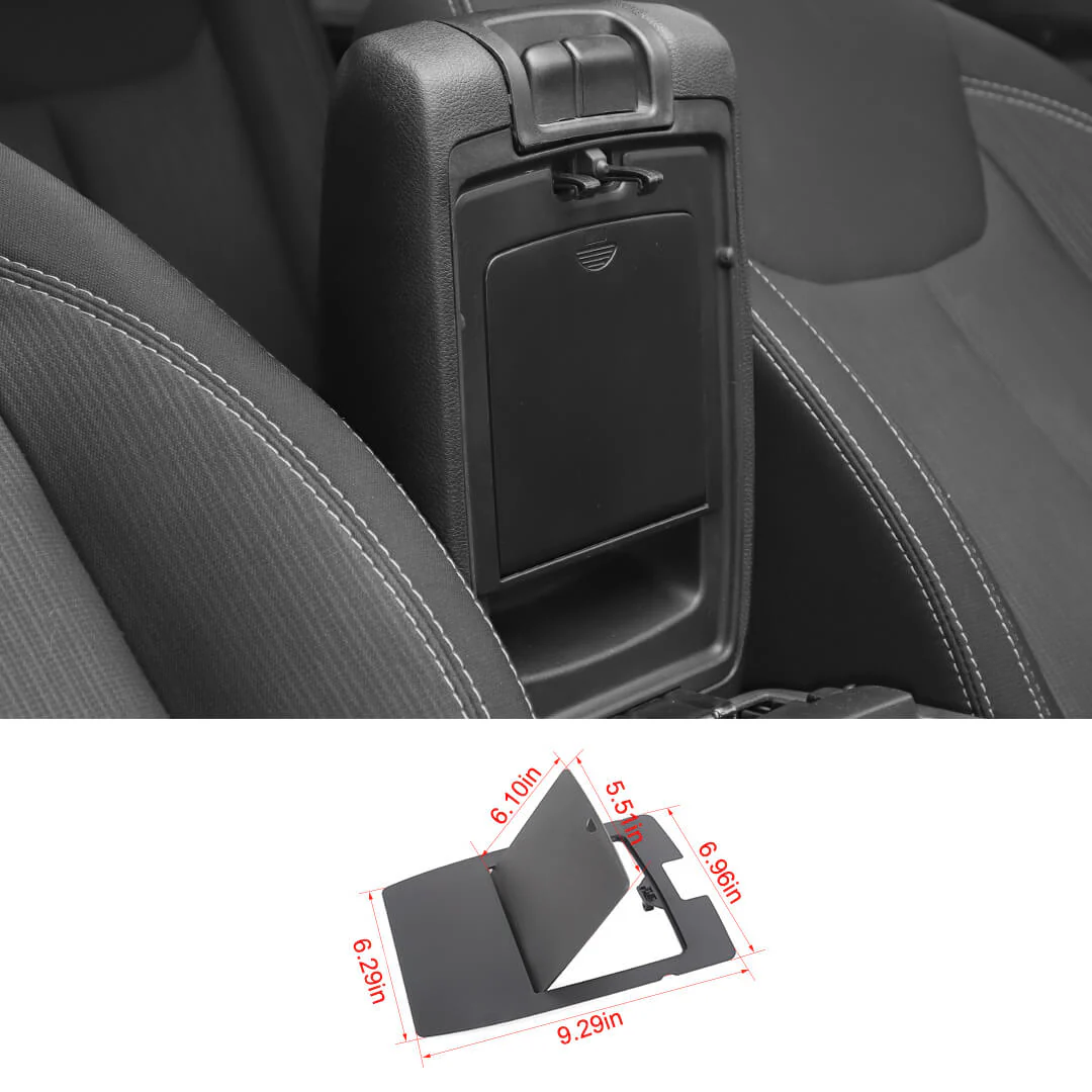 For 2011-2018 Jeep Wrangler JK JKU Front Center Console Armrest Hidden Storage Box - Image 11