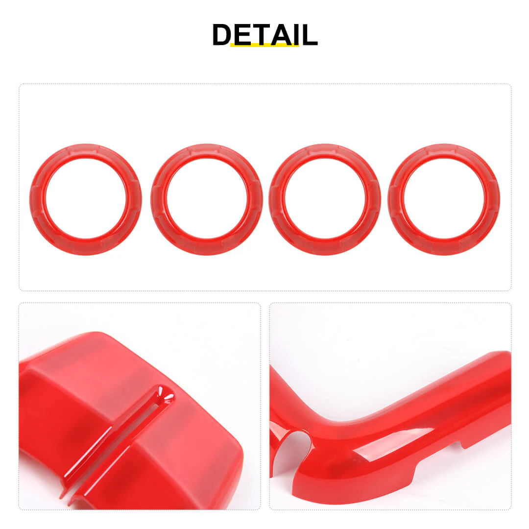 For 2011-2018 Jeep Wrangler JKU 4-Door Interior Car Door Center Console Trim Cover Kit (16 pcs) - Image 12