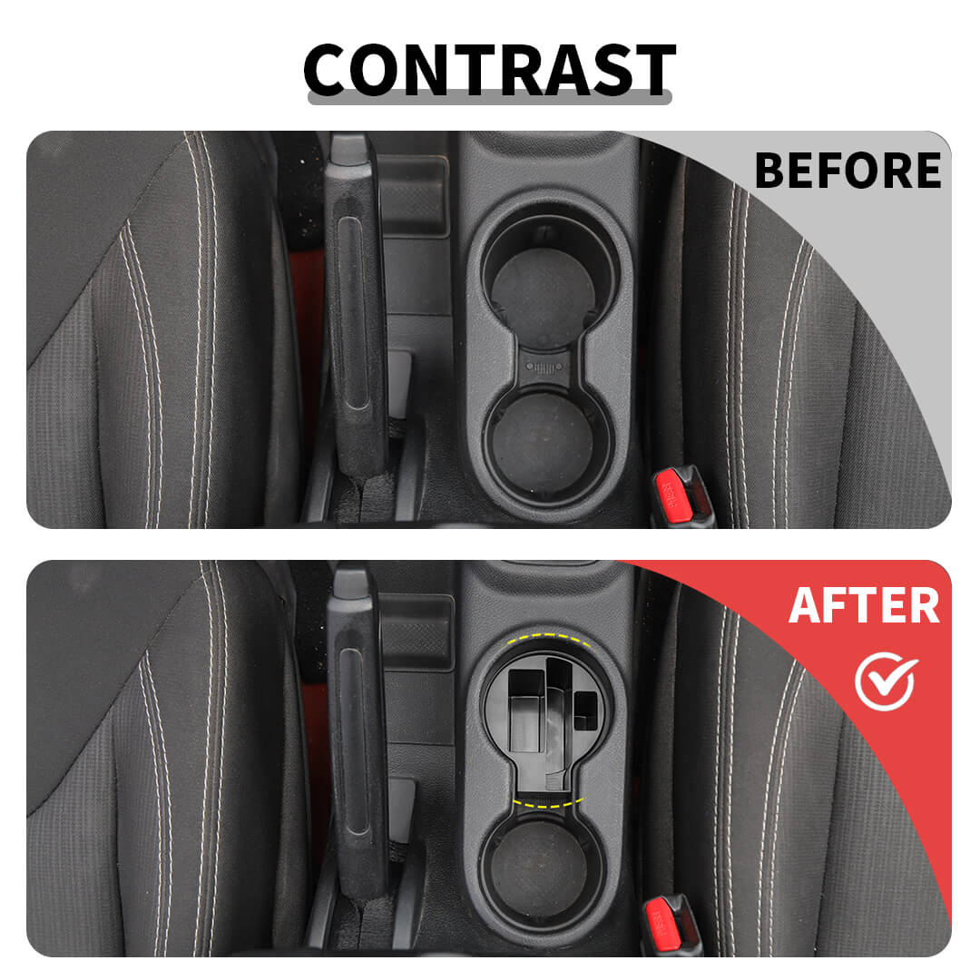 For 2011-2018 Jeep Wrangler JK Interior Center Console Armrest Storage Box Organizer Tray Insert - Image 2