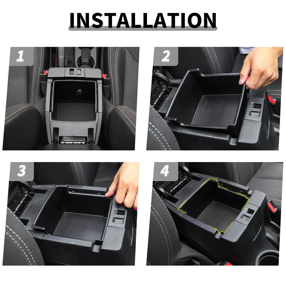 For 2011-2018 Jeep Wrangler JK Interior Center Console Armrest Storage Box Organizer Tray Insert - Image 9