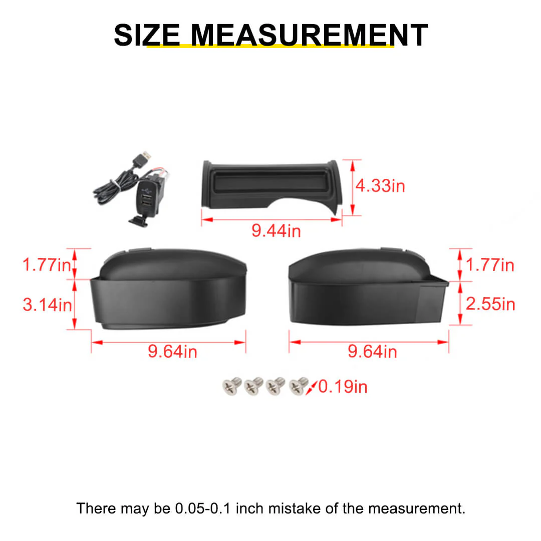 For 2011-2018 Jeep Wrangler JK Interior Center Console Gear Shift Storage Box Tray Organizer (3 pcs) - Image 10