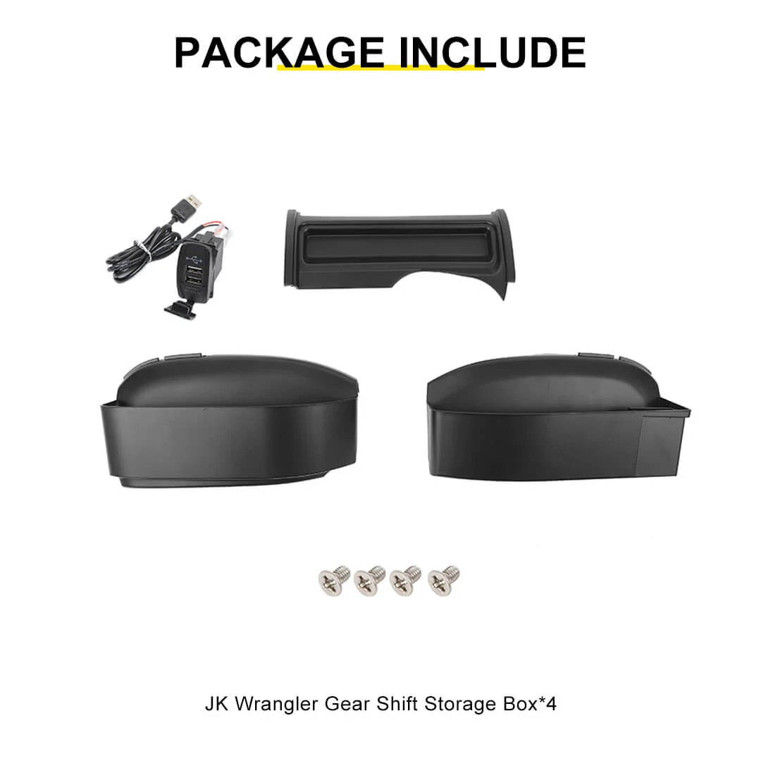 For 2011-2018 Jeep Wrangler JK Interior Center Console Gear Shift Storage Box Tray Organizer (3 pcs) - Image 11