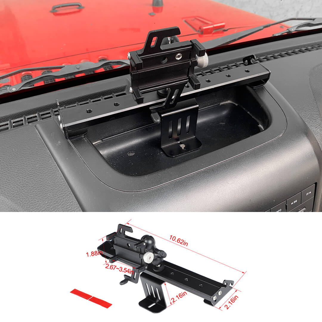 For 2011-2018 Jeep Wrangler JK Interior Center Console Multifunctional Action Camera & Phone Holder Mount Bracket