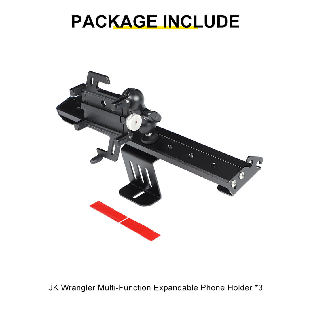 For 2011-2018 Jeep Wrangler JK Interior Center Console Multifunctional Action Camera & Phone Holder Mount Bracket - Image 10