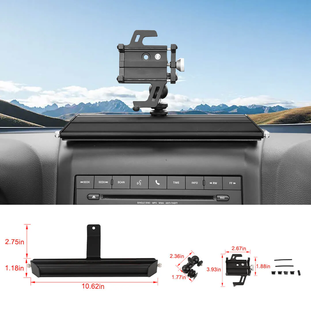 For 2011-2018 Jeep Wrangler JK Interior Center Console Multifunctional Action Camera & Phone Holder Mount Bracket - Image 12
