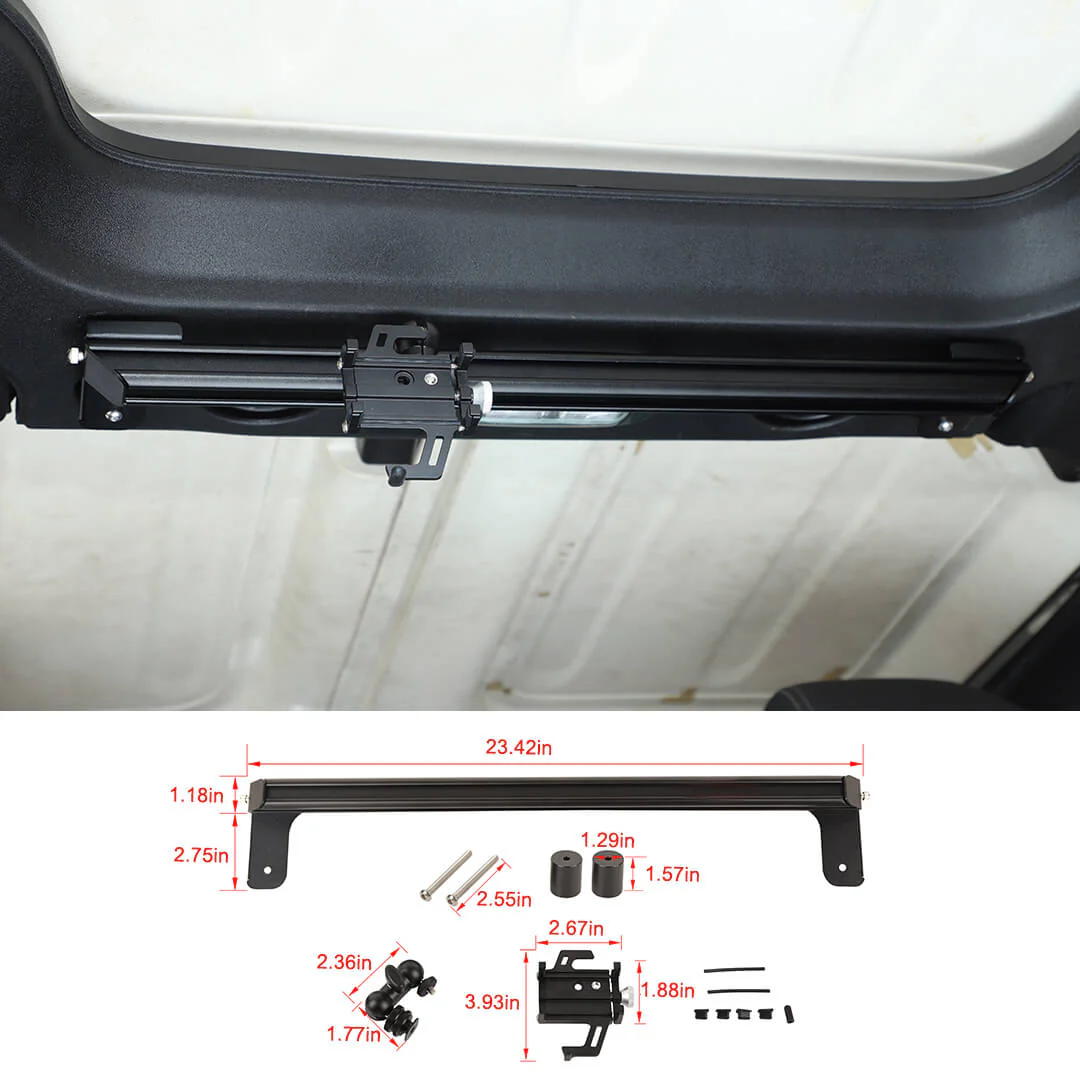 For 2011-2018 Jeep Wrangler JK Interior Center Console Multifunctional Action Camera & Phone Holder Mount Bracket - Image 14