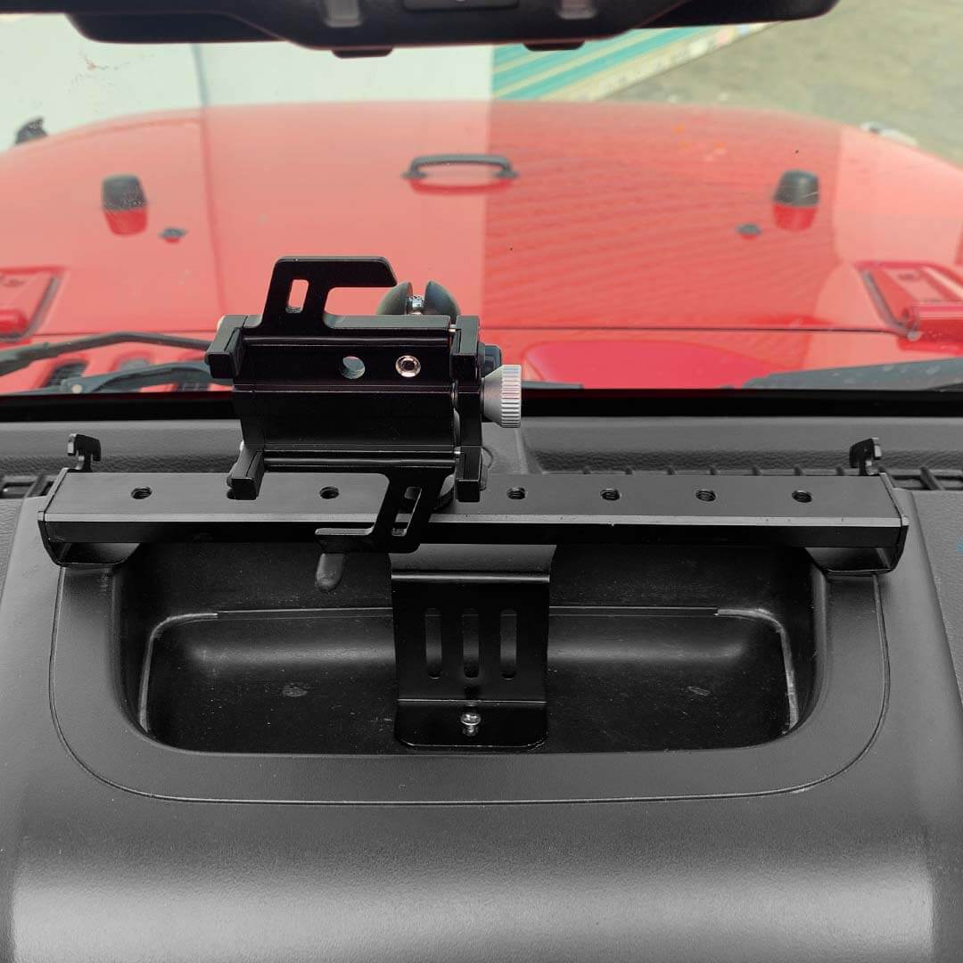 For 2011-2018 Jeep Wrangler JK Interior Center Console Multifunctional Action Camera & Phone Holder Mount Bracket - Image 3