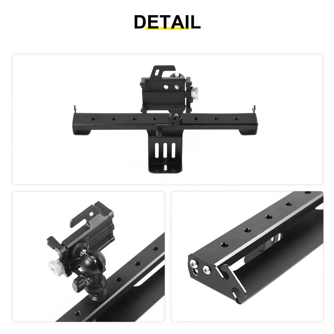 For 2011-2018 Jeep Wrangler JK Interior Center Console Multifunctional Action Camera & Phone Holder Mount Bracket - Image 7