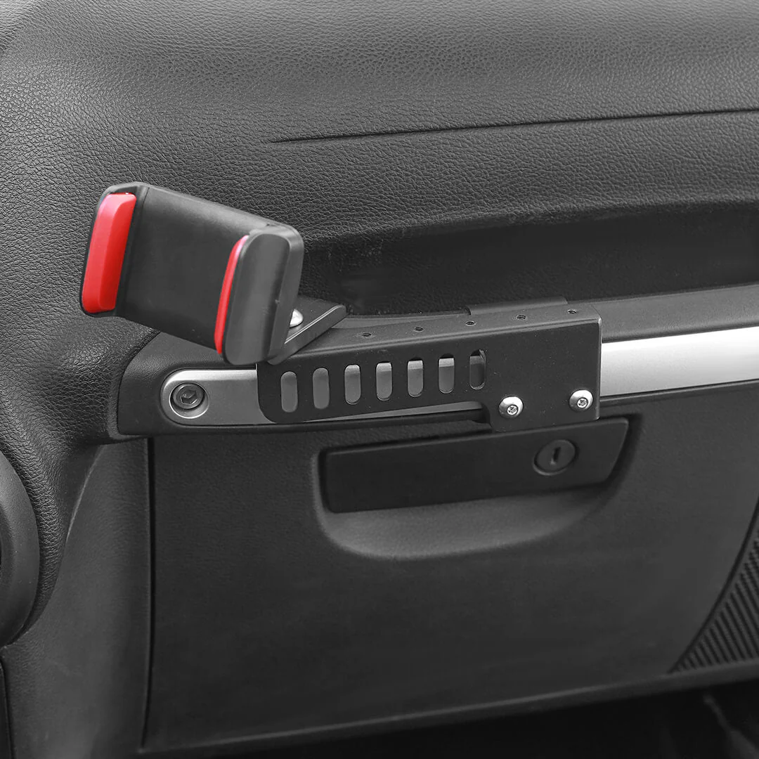 For 2011-2018 Jeep Wrangler JK Interior Copilot Armrest Handle Phone Holder Mount Stand - Image 4