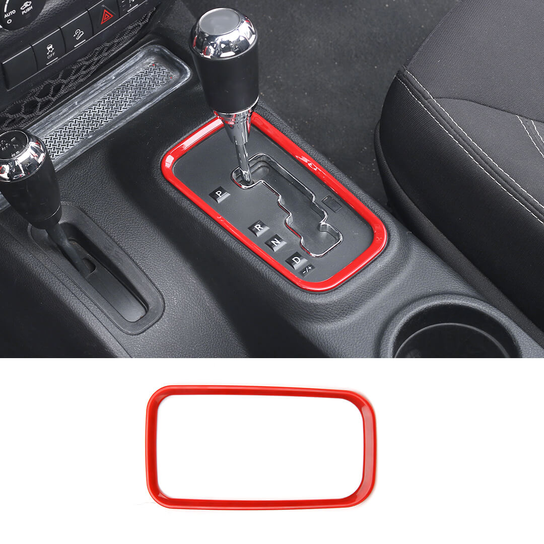For 2011-2018 Jeep Wrangler JK Interior Gear Shift Panel Cover Trim Frame Ring
