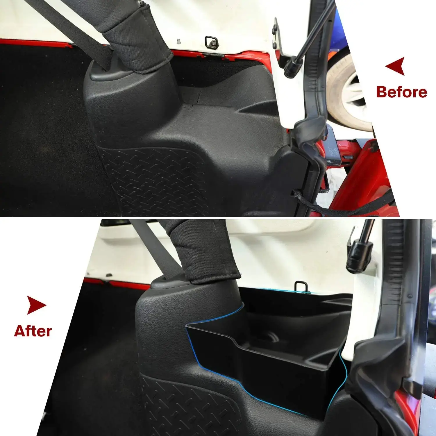 For 2011-2018 Jeep Wrangler JK JKU Dash Console Door & Trunk Storage Box - Image 10