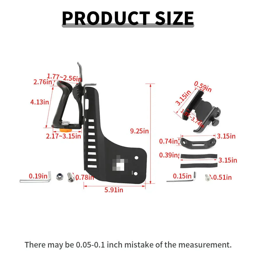 For 2011-2018 Jeep Wrangler JK JKU Two Side Front Door Water Cup Phone Holder Stand - Image 10