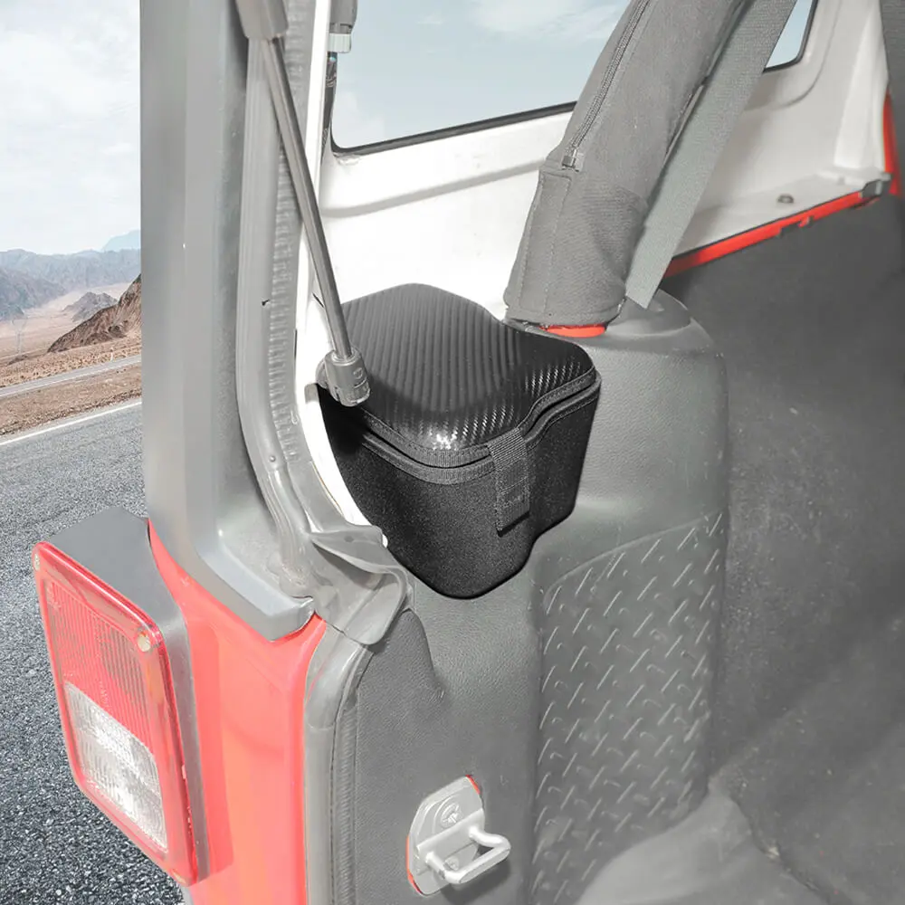 For 2011-2018 Jeep Wrangler JKU 4 Door Rear Trunk Side Storage Bag Pockets Box - Image 4