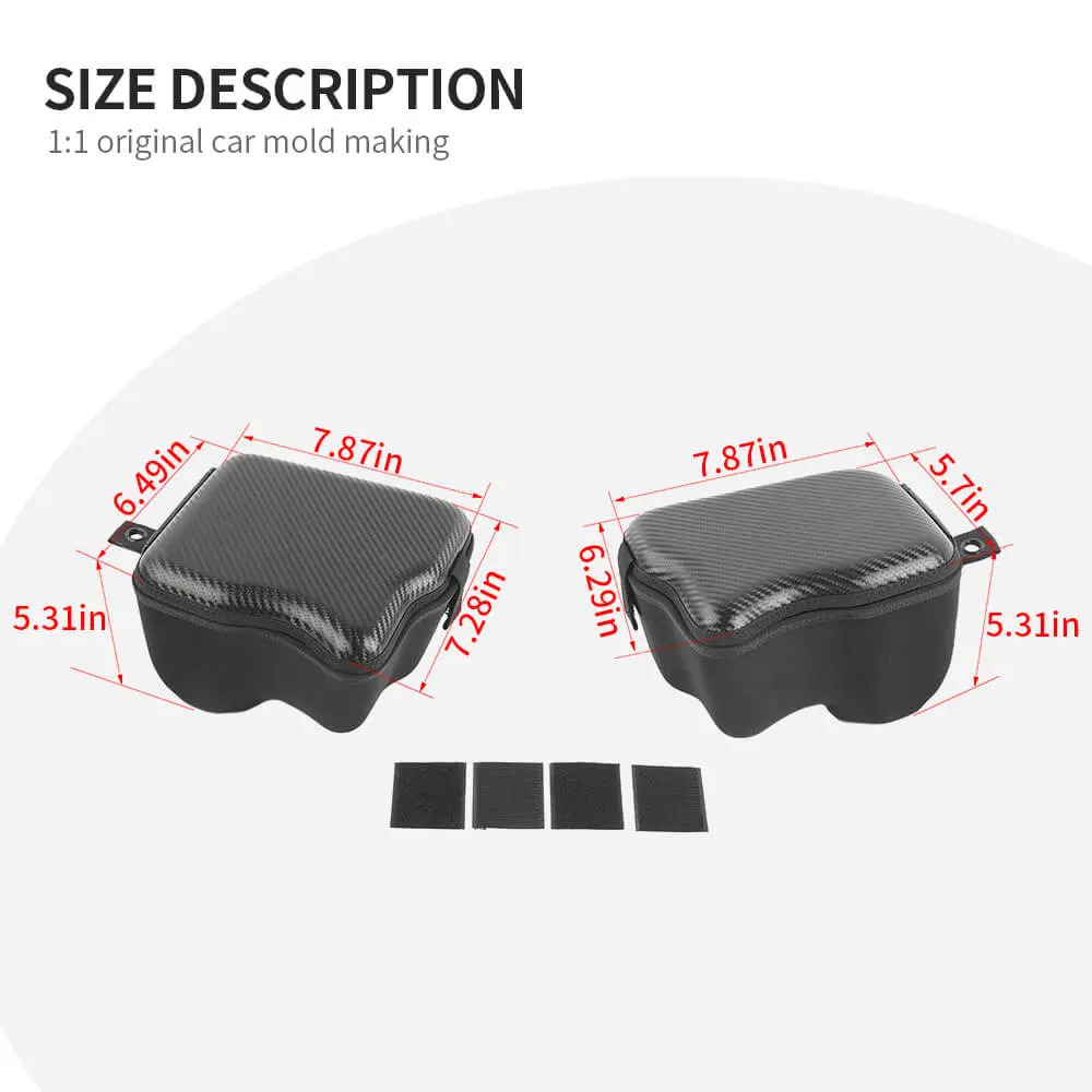 For 2011-2018 Jeep Wrangler JKU 4 Door Rear Trunk Side Storage Bag Pockets Box - Image 9