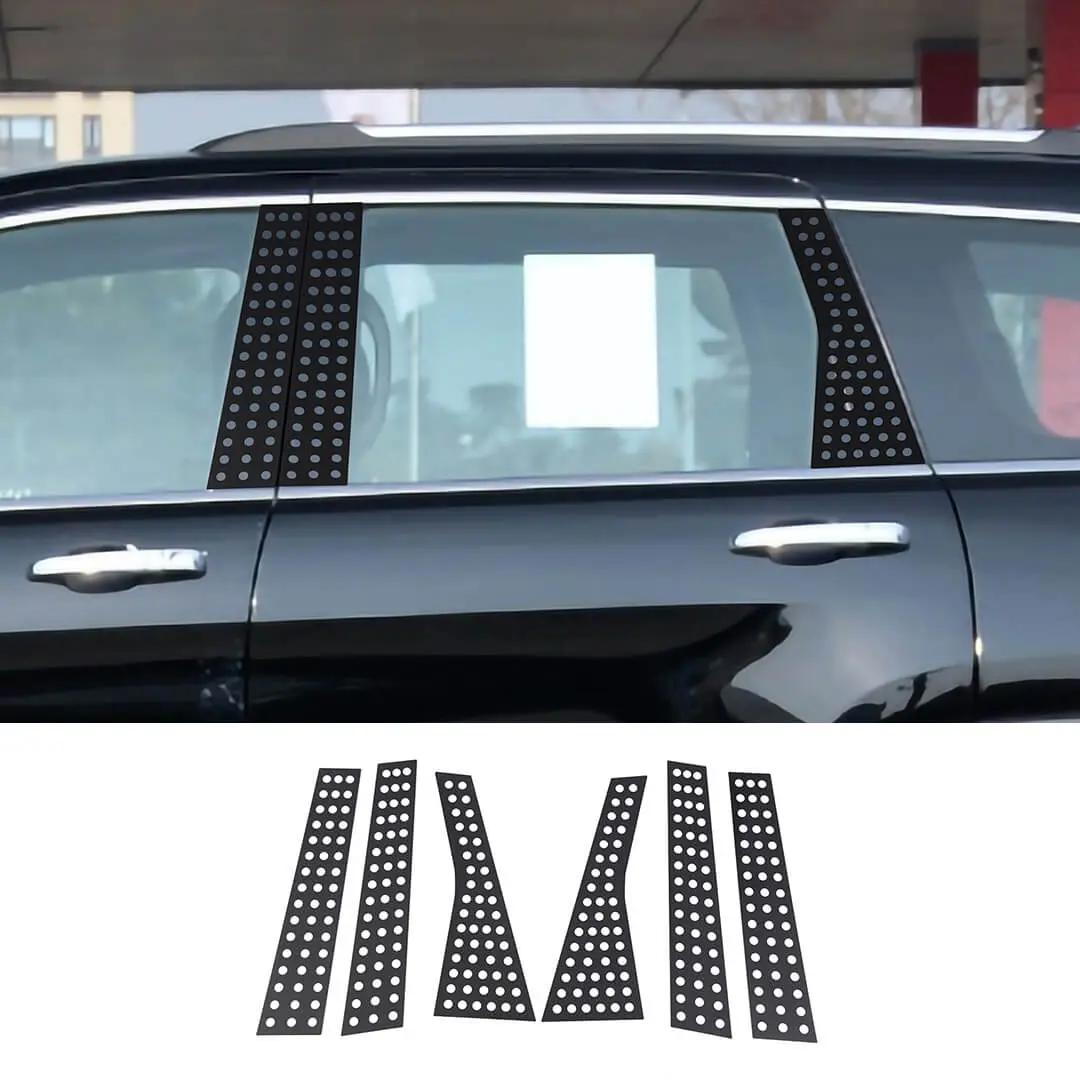 For 2011-2020 Jeep Grand Cherokee WK2 Car Window Center Pillar Post Panel Cover Trim (6 pcs)