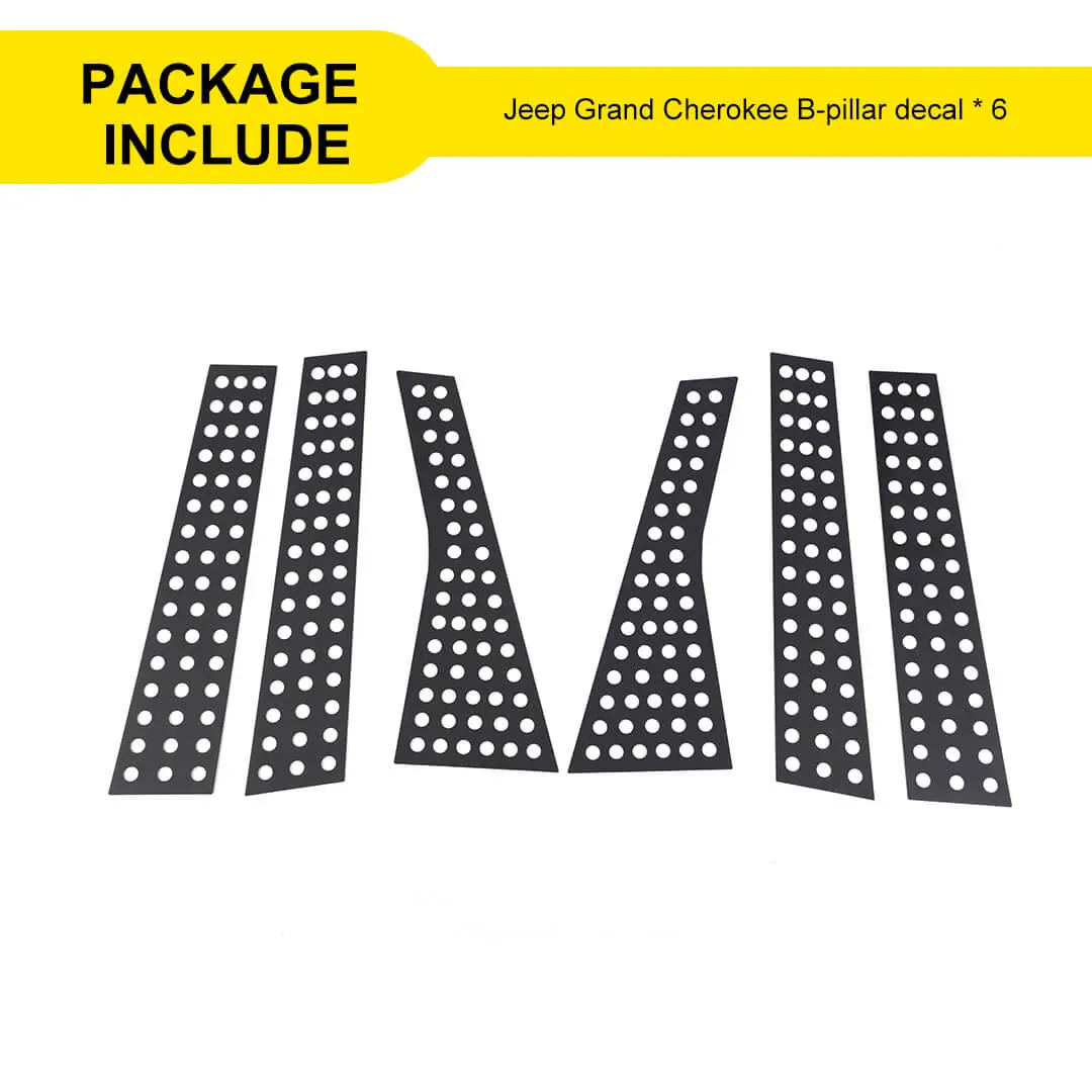 For 2011-2020 Jeep Grand Cherokee WK2 Car Window Center Pillar Post Panel Cover Trim (6 pcs) - Image 11