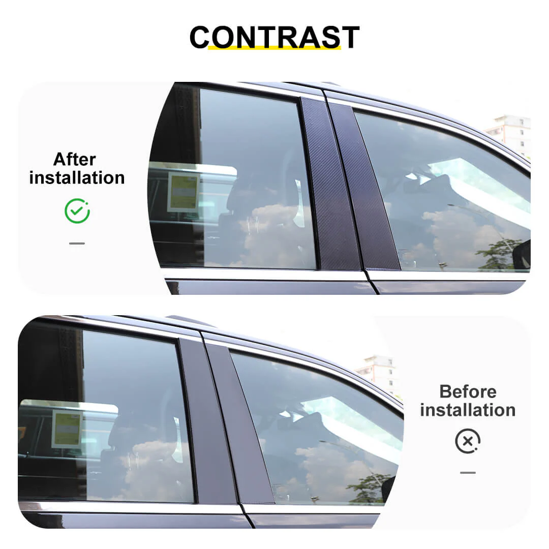 For 2011-2020 Jeep Grand Cherokee WK2 Car Window Pillar Post Door Trim Cover (6 pcs) - Image 2