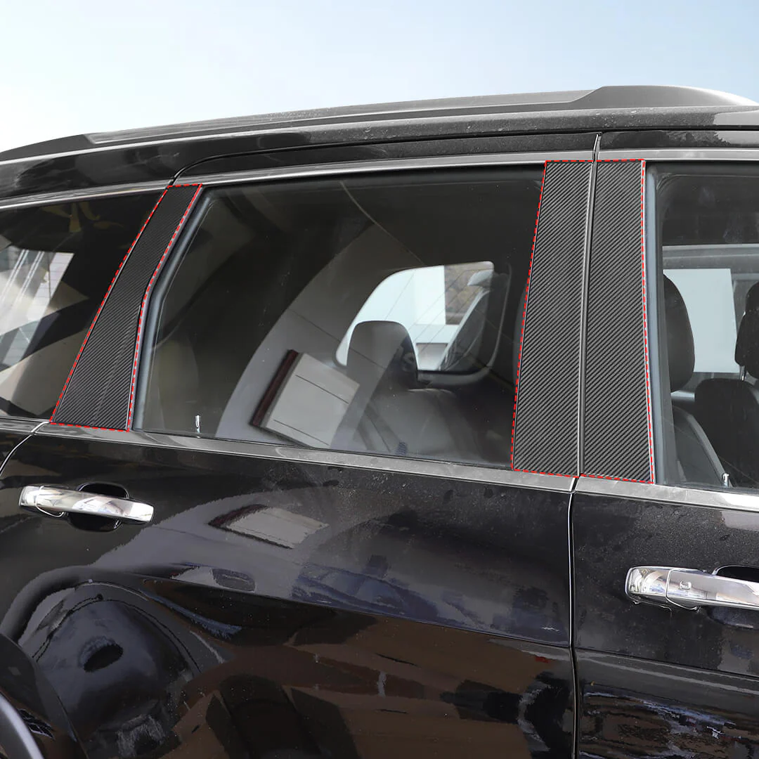 For 2011-2020 Jeep Grand Cherokee WK2 Car Window Pillar Post Door Trim Cover (6 pcs) - Image 3