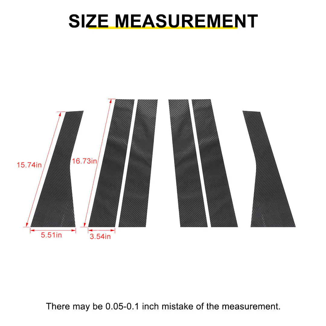For 2011-2020 Jeep Grand Cherokee WK2 Car Window Pillar Post Door Trim Cover (6 pcs) - Image 8
