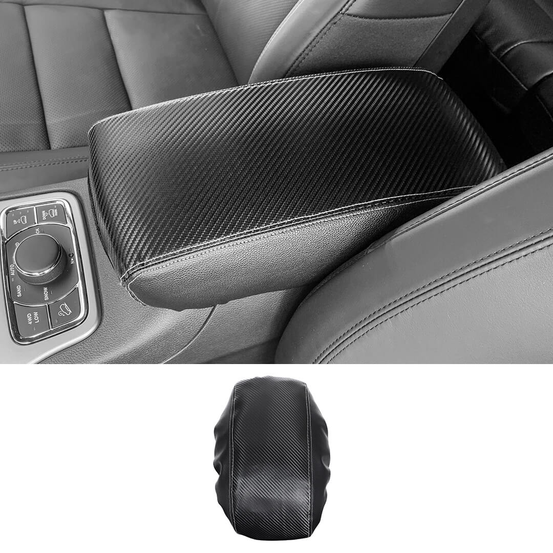 For 2011-2020 Jeep Grand Cherokee WK2 Central Console Armrest Guard Sleeve Mat Pad Leather Cover