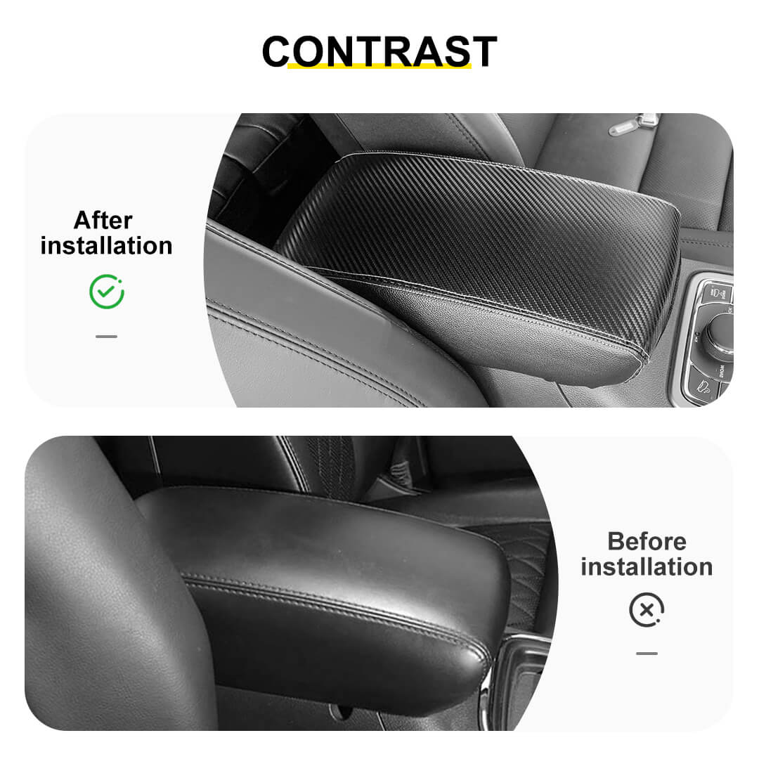 For 2011-2020 Jeep Grand Cherokee WK2 Central Console Armrest Guard Sleeve Mat Pad Leather Cover - Image 2