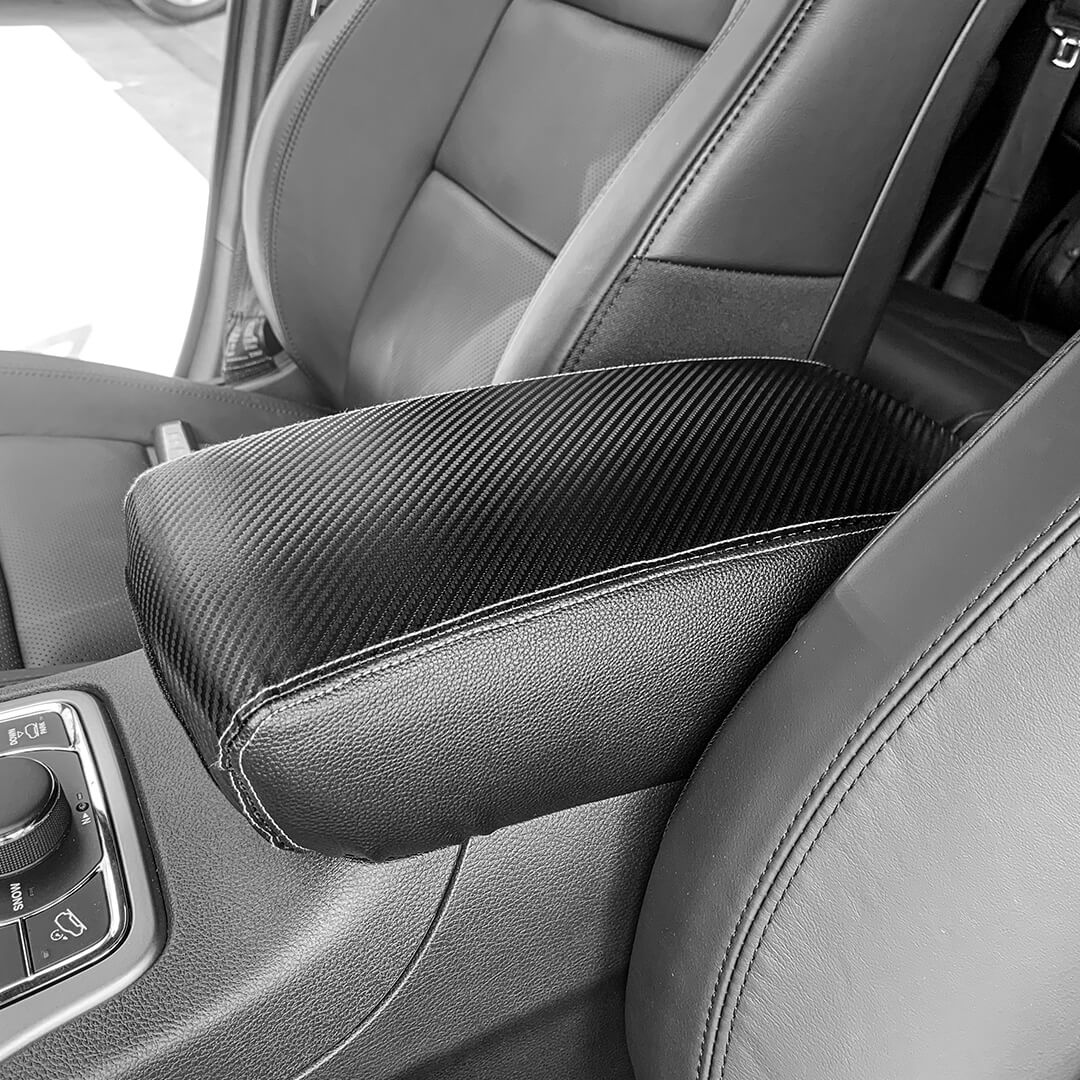 For 2011-2020 Jeep Grand Cherokee WK2 Central Console Armrest Guard Sleeve Mat Pad Leather Cover - Image 3