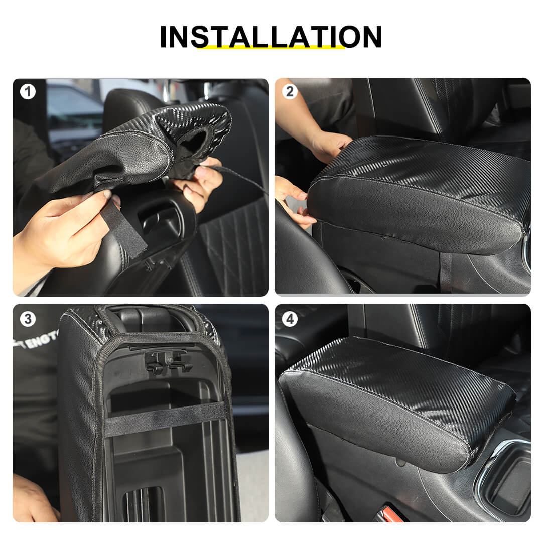 For 2011-2020 Jeep Grand Cherokee WK2 Central Console Armrest Guard Sleeve Mat Pad Leather Cover - Image 5