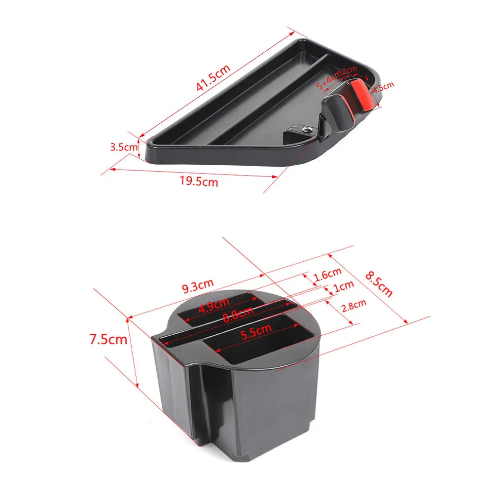For 2011-2020 Jeep Grand Cherokee WK2 Central Phone Bracket Gear Cup Holder Storage Box (3 pcs) - Image 8
