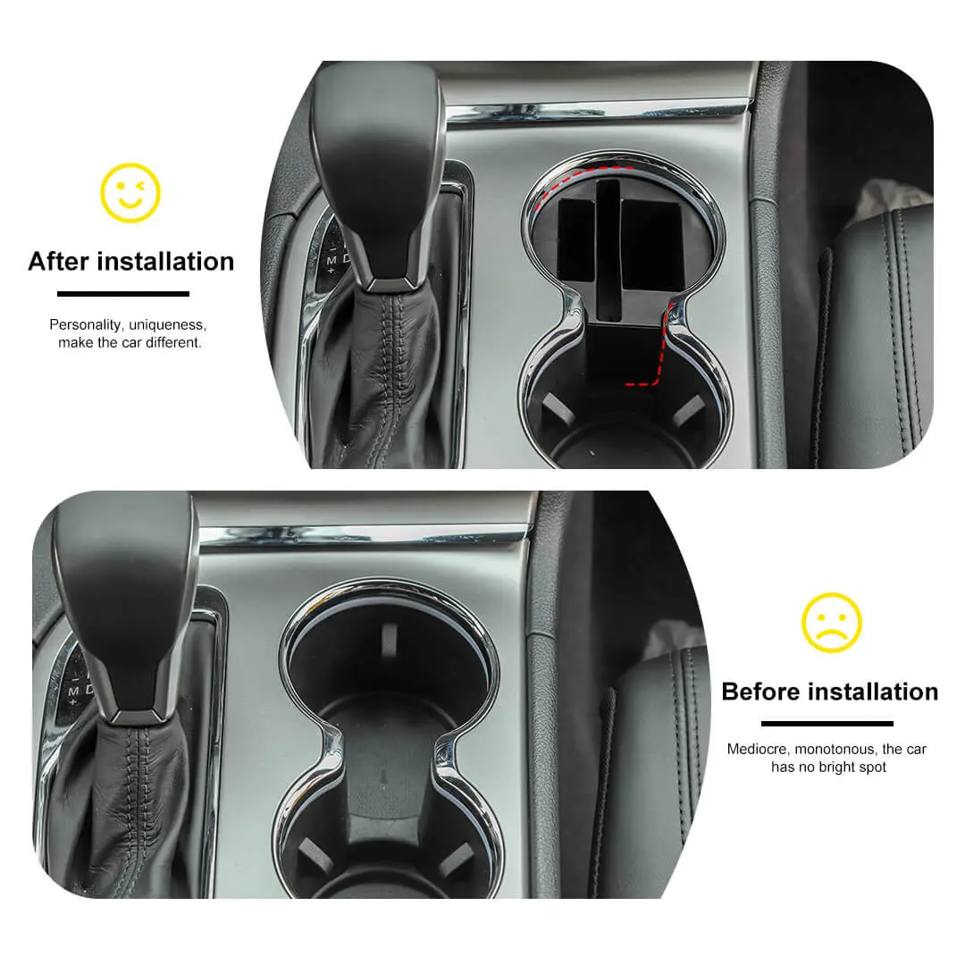 For 2011-2020 Jeep Grand Cherokee WK2 Central Water Cup Holder Storage Box Organizer - Image 2