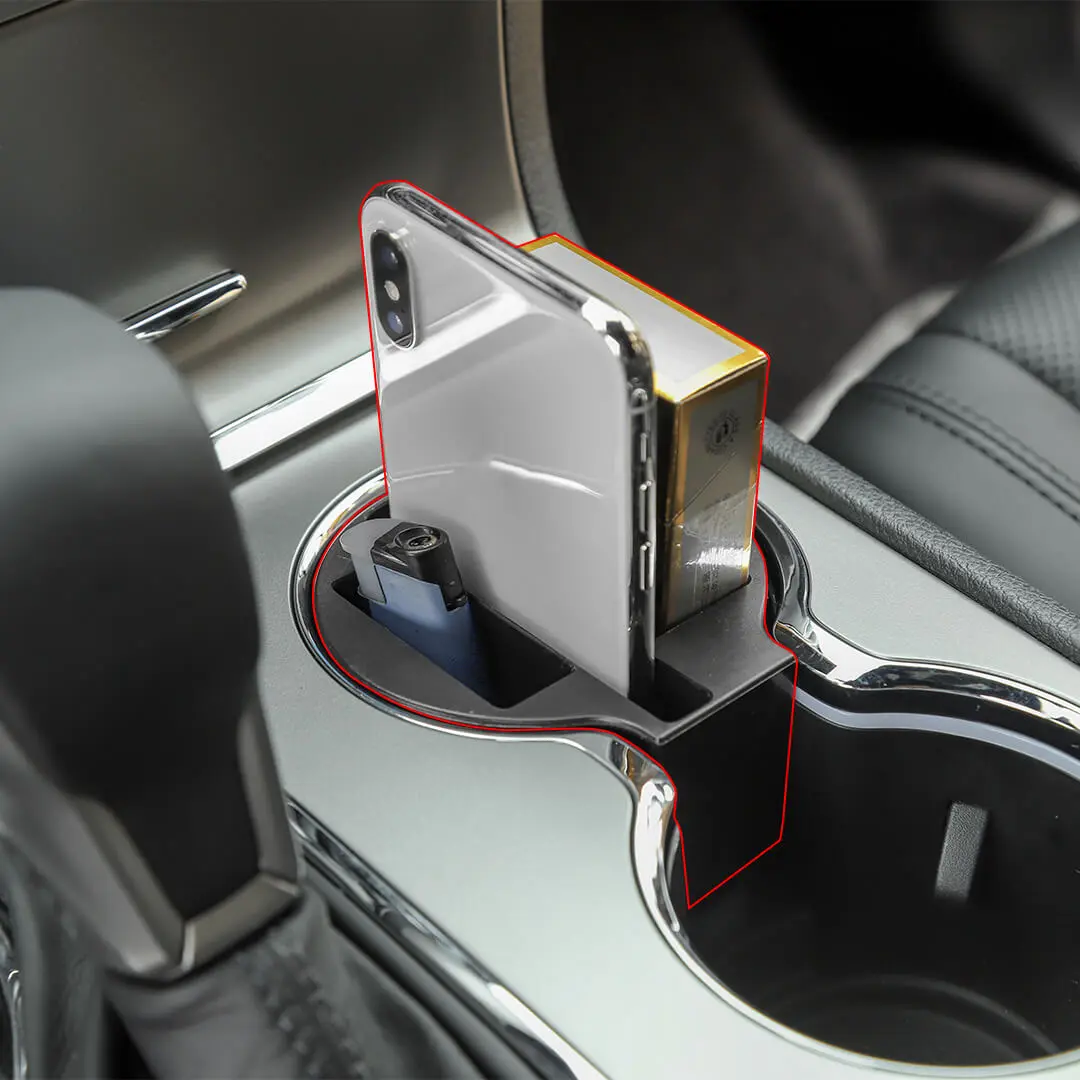 For 2011-2020 Jeep Grand Cherokee WK2 Central Water Cup Holder Storage Box Organizer - Image 7