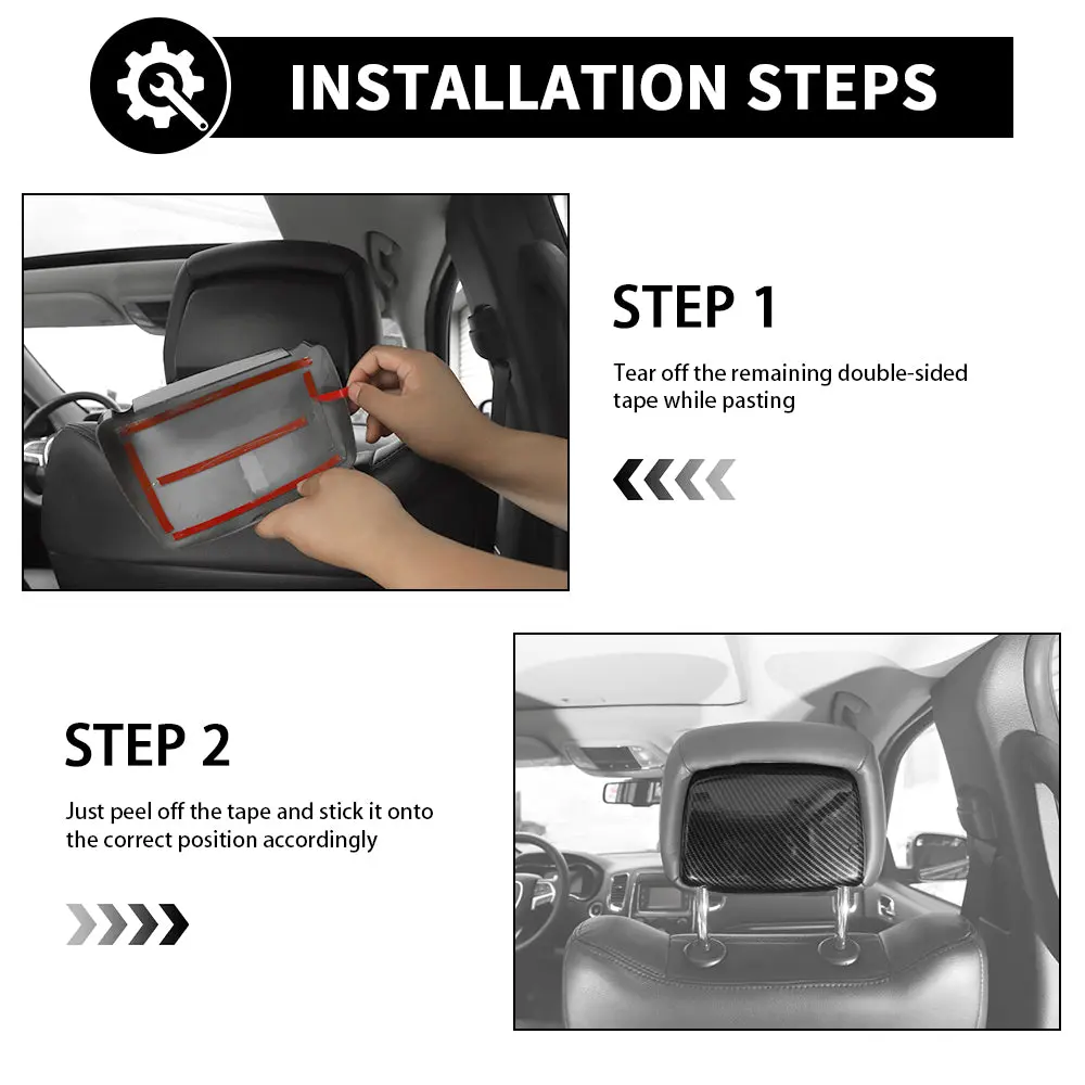 For 2011-2020 Jeep Grand Cherokee WK2 Front Seat Headrest Rear Panel Trim - Image 7