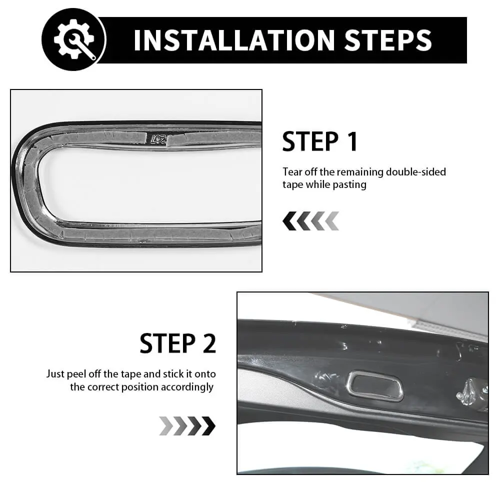 For 2011-2020 Jeep Grand Cherokee WK2 Rear Tailgate Handle Cover Trim - Image 6