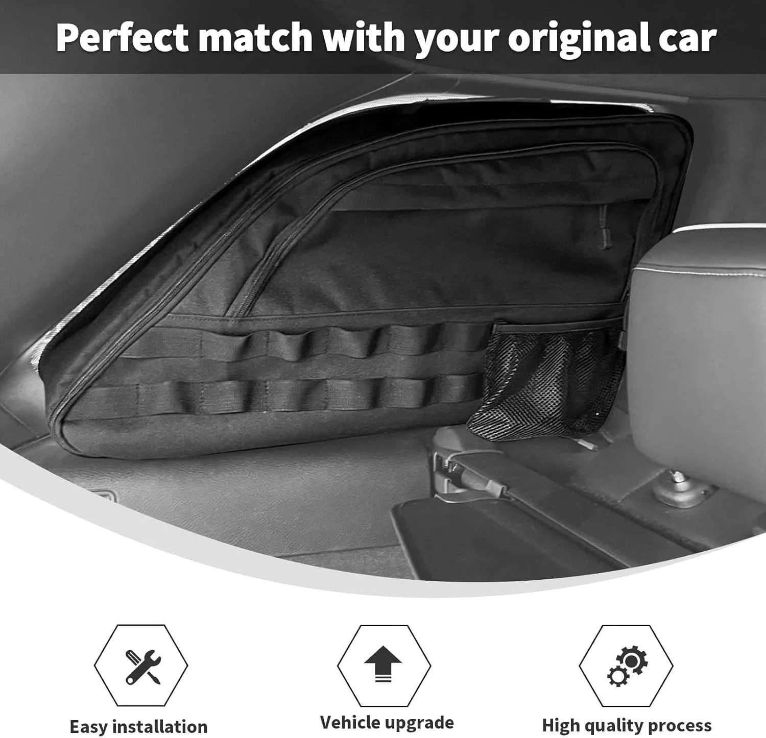 For 2011-2020 Jeep Grand Cherokee WK2 Rear Trunk Side Window Storage Bag Pack Accessories (2 pcs) - Image 3