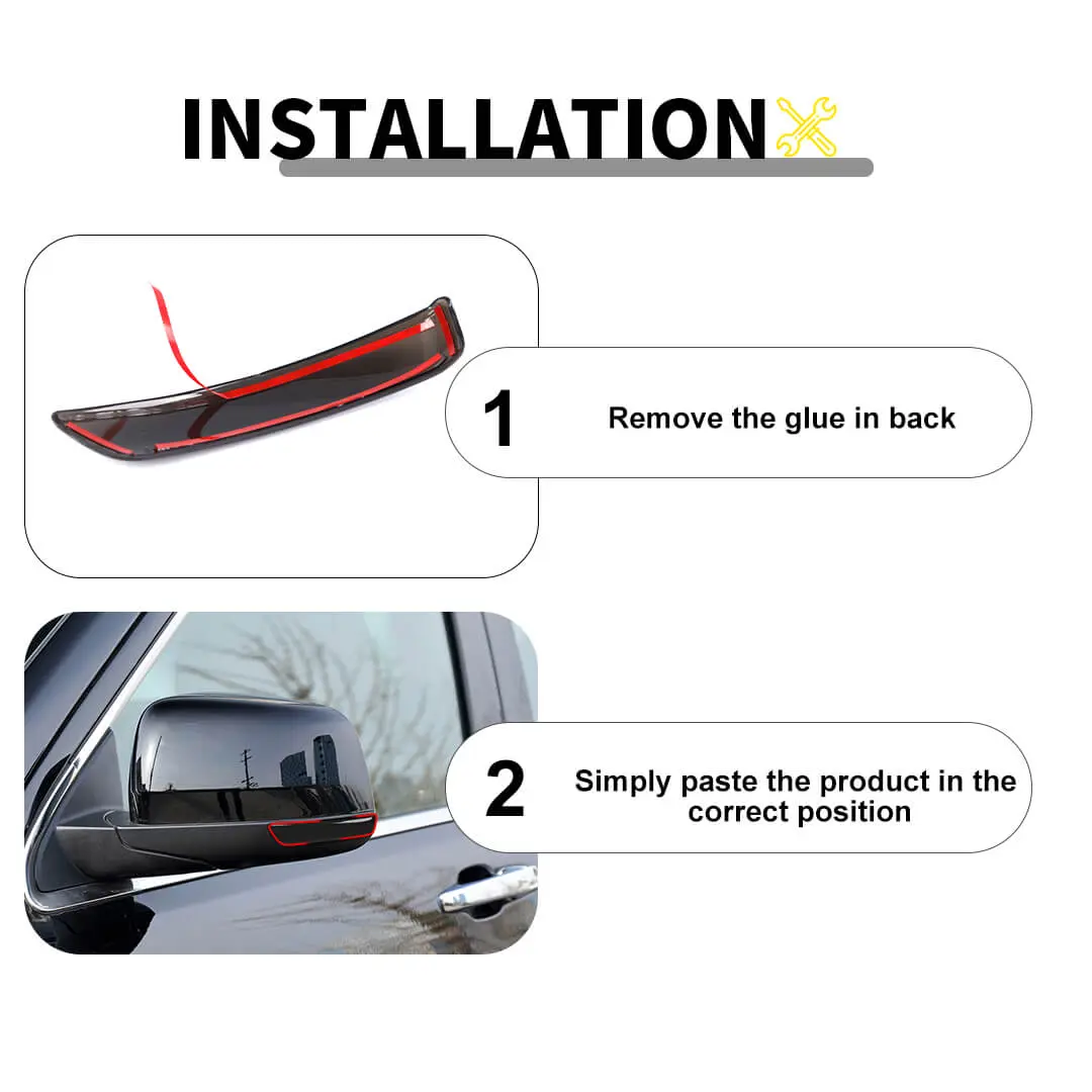 For 2011-2020 Jeep Grand Cherokee WK2 Smoked Black Rearview Mirror Turn Signal Light Trim Cover (2 pcs) - Image 8