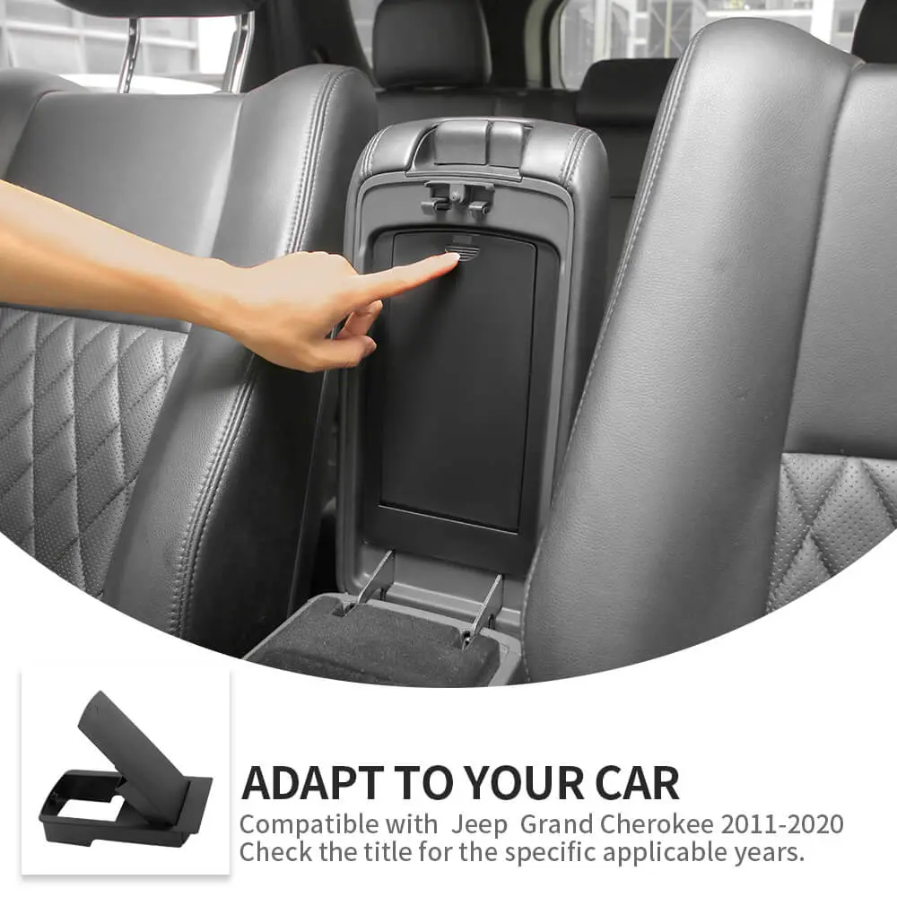 For 2011-2021 Jeep Grand Cherokee WK2 Interior Center Console Armrest Box Storage Box Accessories - Image 8