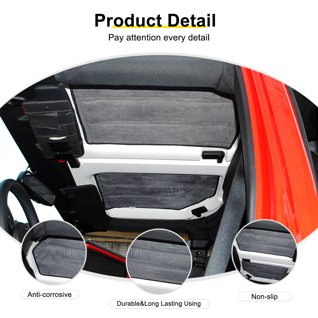 For 2012-2018 Jeep Wrangler JK Car Top Roof Insulation Cotton Sound Deadener (4 pcs) - Image 7