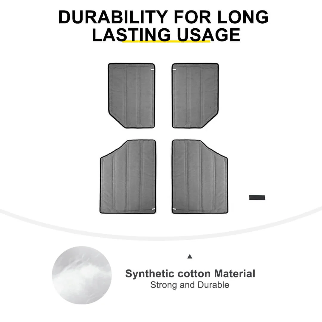 For 2012-2018 Jeep Wrangler JK Car Top Roof Insulation Cotton Sound Deadener (4 pcs) - Image 8