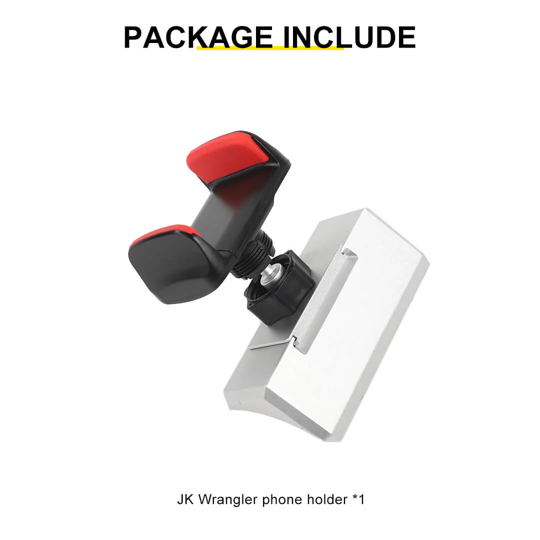 For 2012-2018 Jeep Wrangler JK Interior Center Console Dashboard Phone Holder Bracket Mount - Image 13