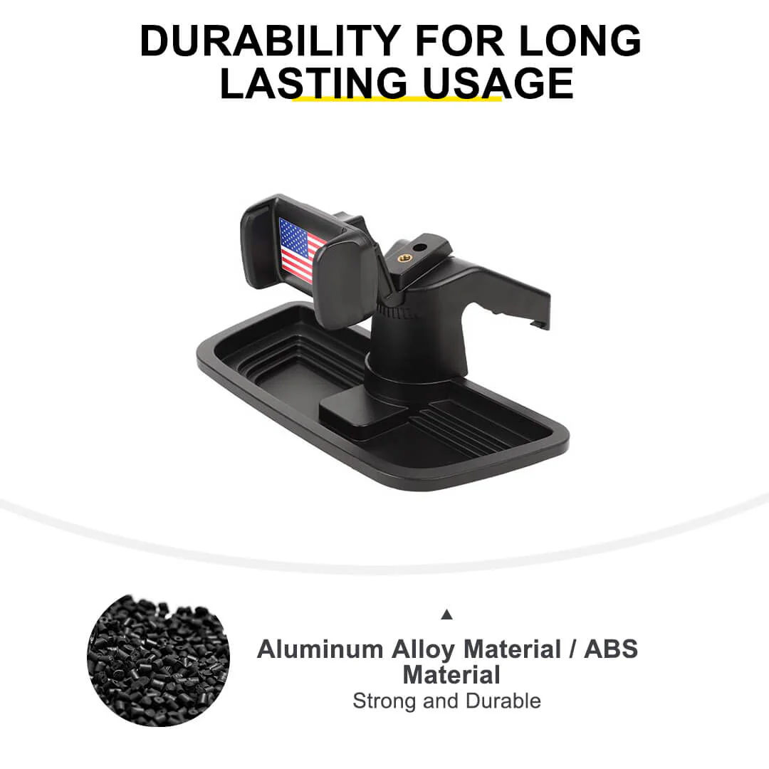 For 2012-2018 Jeep Wrangler JK Interior Center Console Phone Bracket Holder Storage Tray Dashboard - Image 10