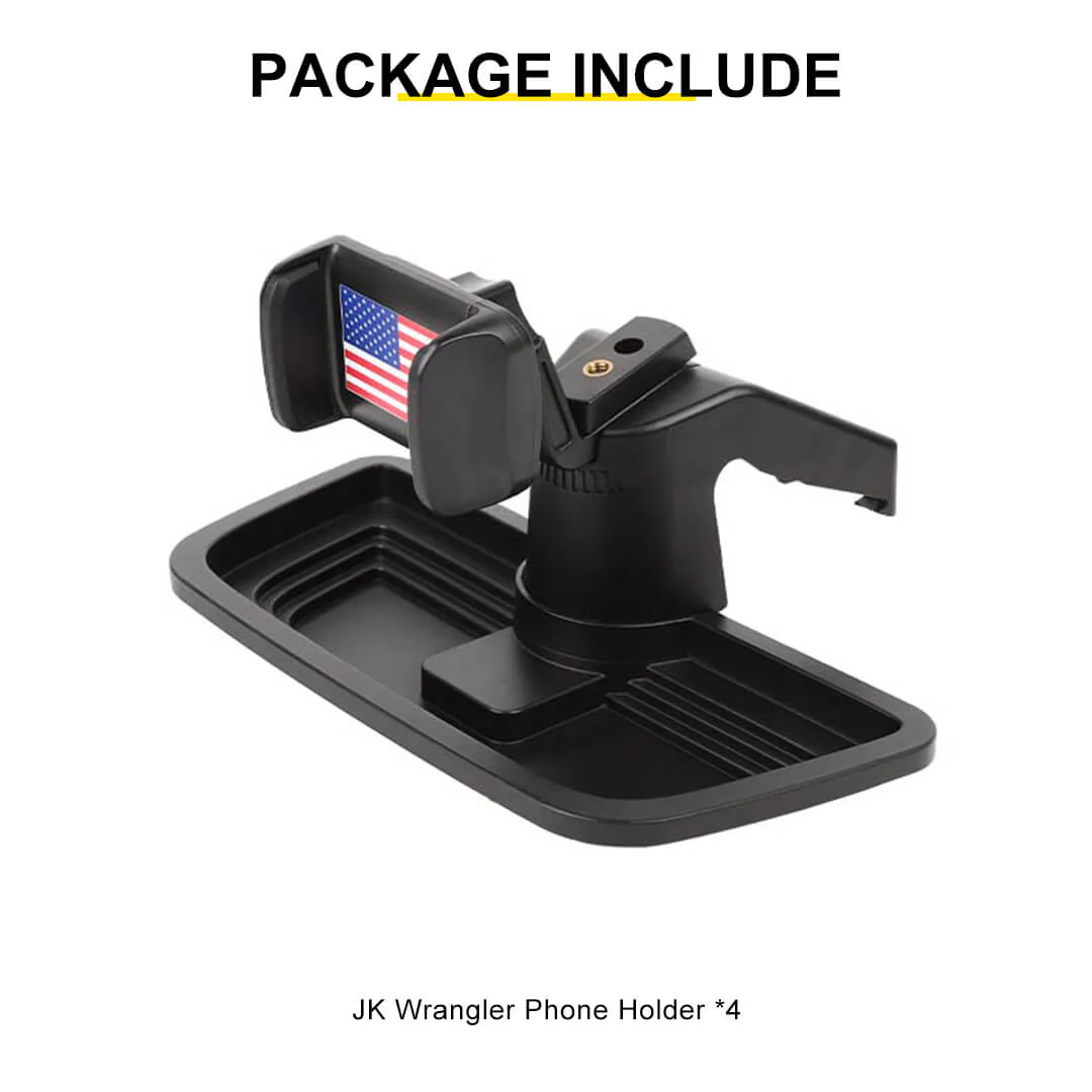 For 2012-2018 Jeep Wrangler JK Interior Center Console Phone Bracket Holder Storage Tray Dashboard - Image 13