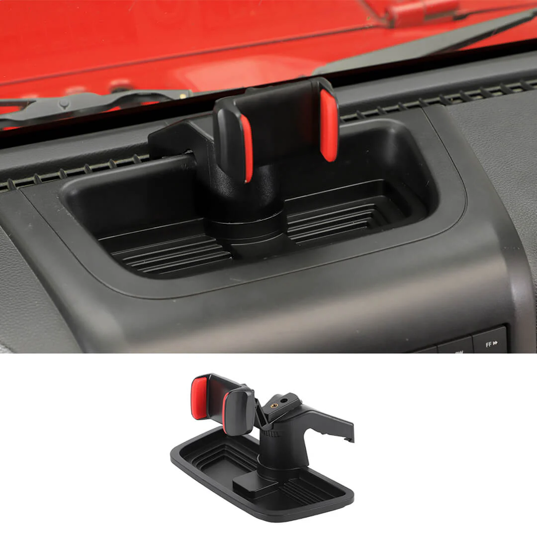 For 2012-2018 Jeep Wrangler JK Interior Center Console Phone Bracket Holder Storage Tray Dashboard - Image 14