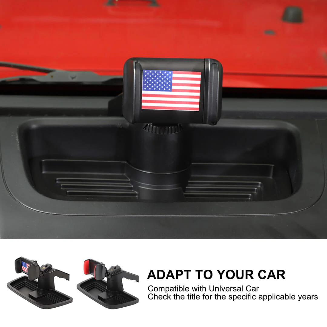 For 2012-2018 Jeep Wrangler JK Interior Center Console Phone Bracket Holder Storage Tray Dashboard - Image 6
