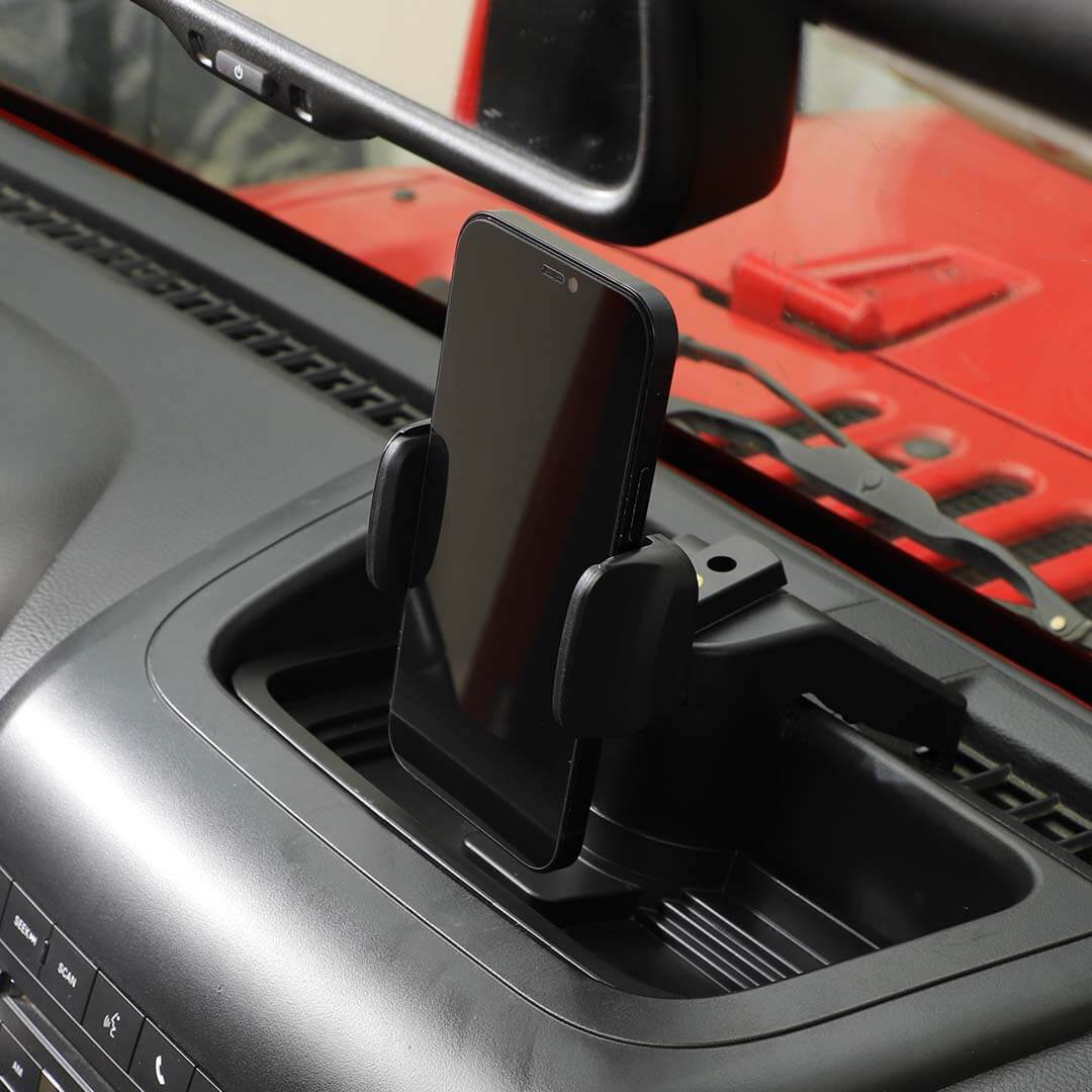 For 2012-2018 Jeep Wrangler JK Interior Center Console Phone Bracket Holder Storage Tray Dashboard - Image 7