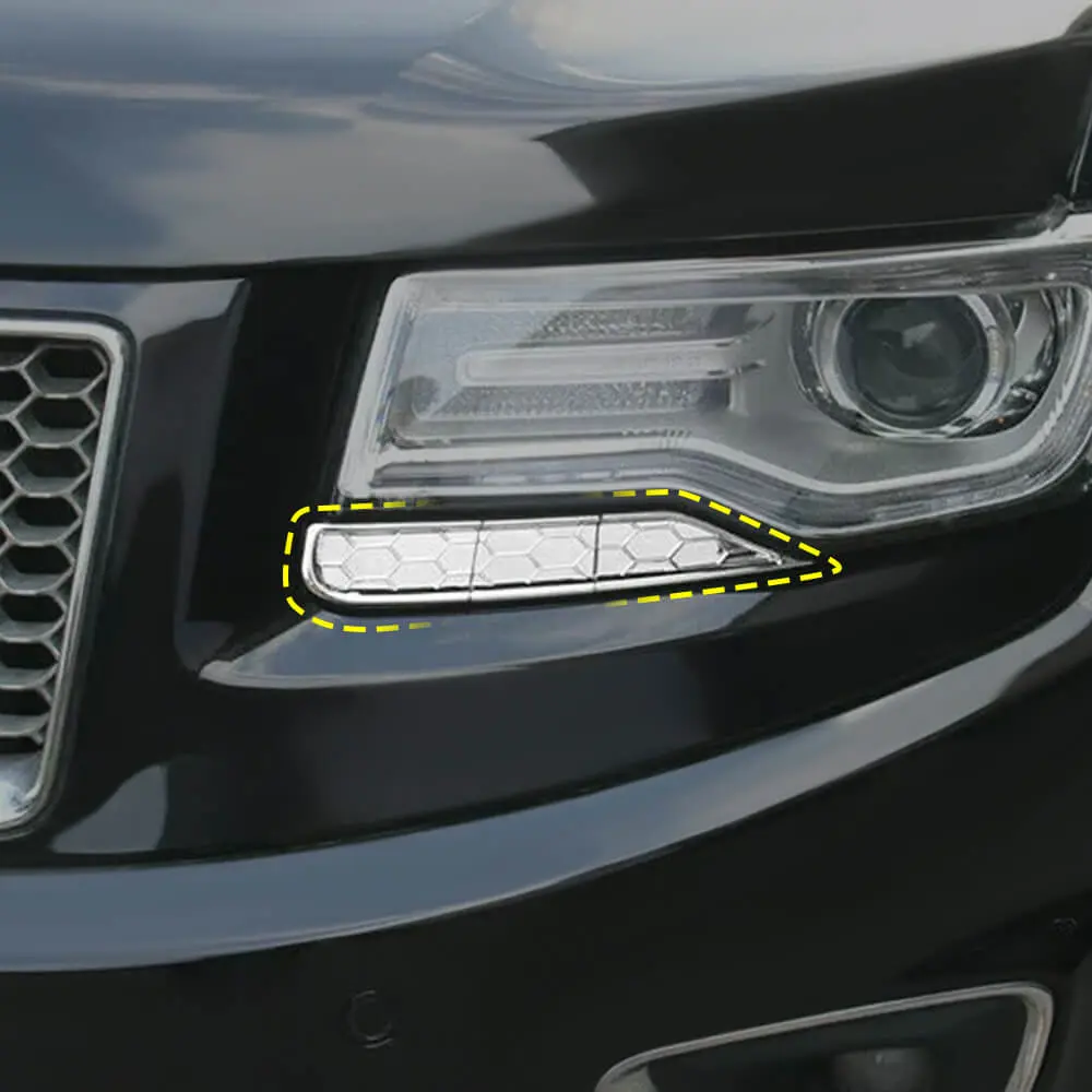 For 2014-2016 Jeep Grand Cherokee WK2 Headlight Cleaning Cover Trim Bezels - Image 3