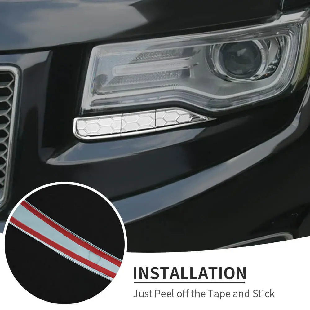 For 2014-2016 Jeep Grand Cherokee WK2 Headlight Cleaning Cover Trim Bezels - Image 6